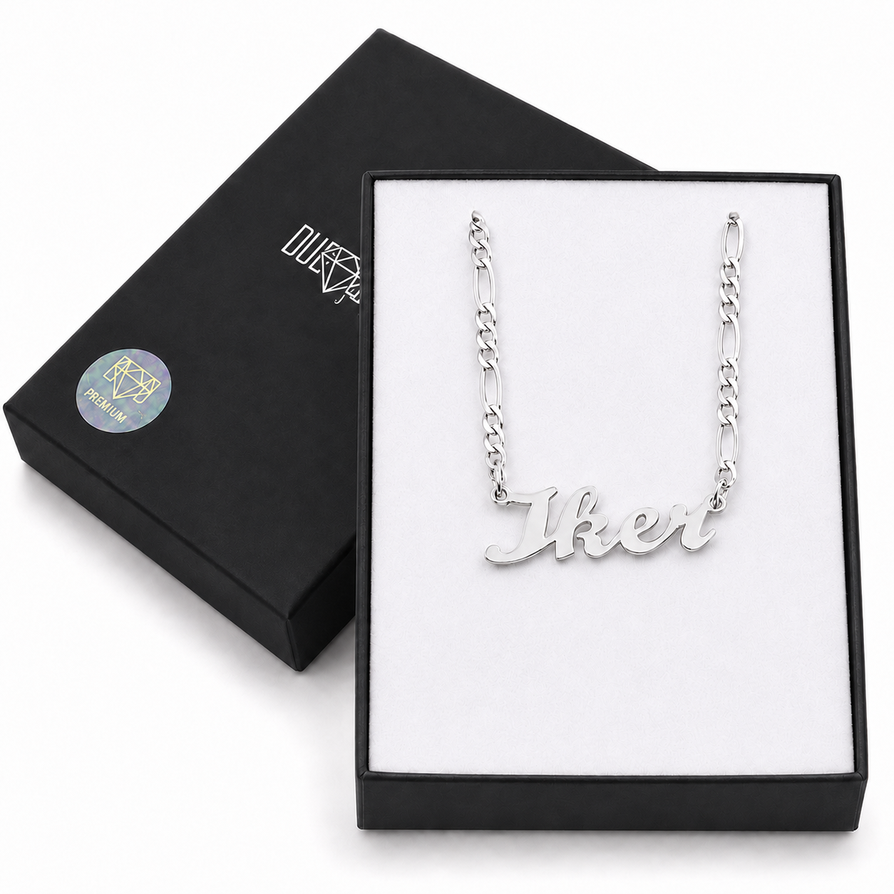 Unisex | Collares Con Dije De Nombre Personalizado Para Caballero Y Dama, De Plata Ley .925, DUO DELUXE JOYAS