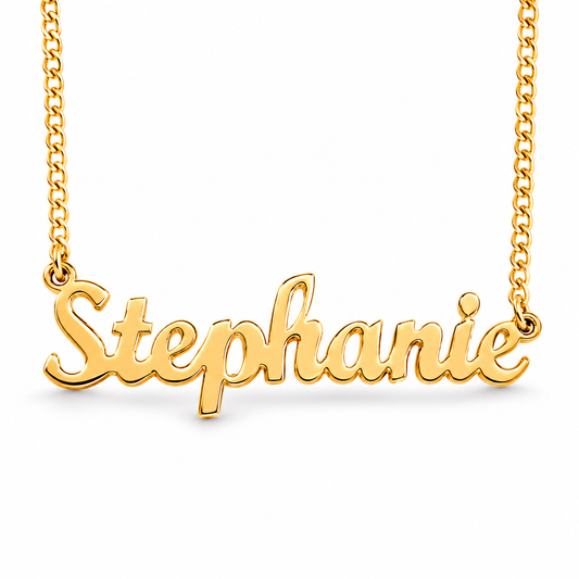 Mujer | Collares Con Dije De Nombre Personalizado Para Dama, De Plata Ley .925, Con Baño De Oro Italiano 24k, DUO DELUXE JOYAS