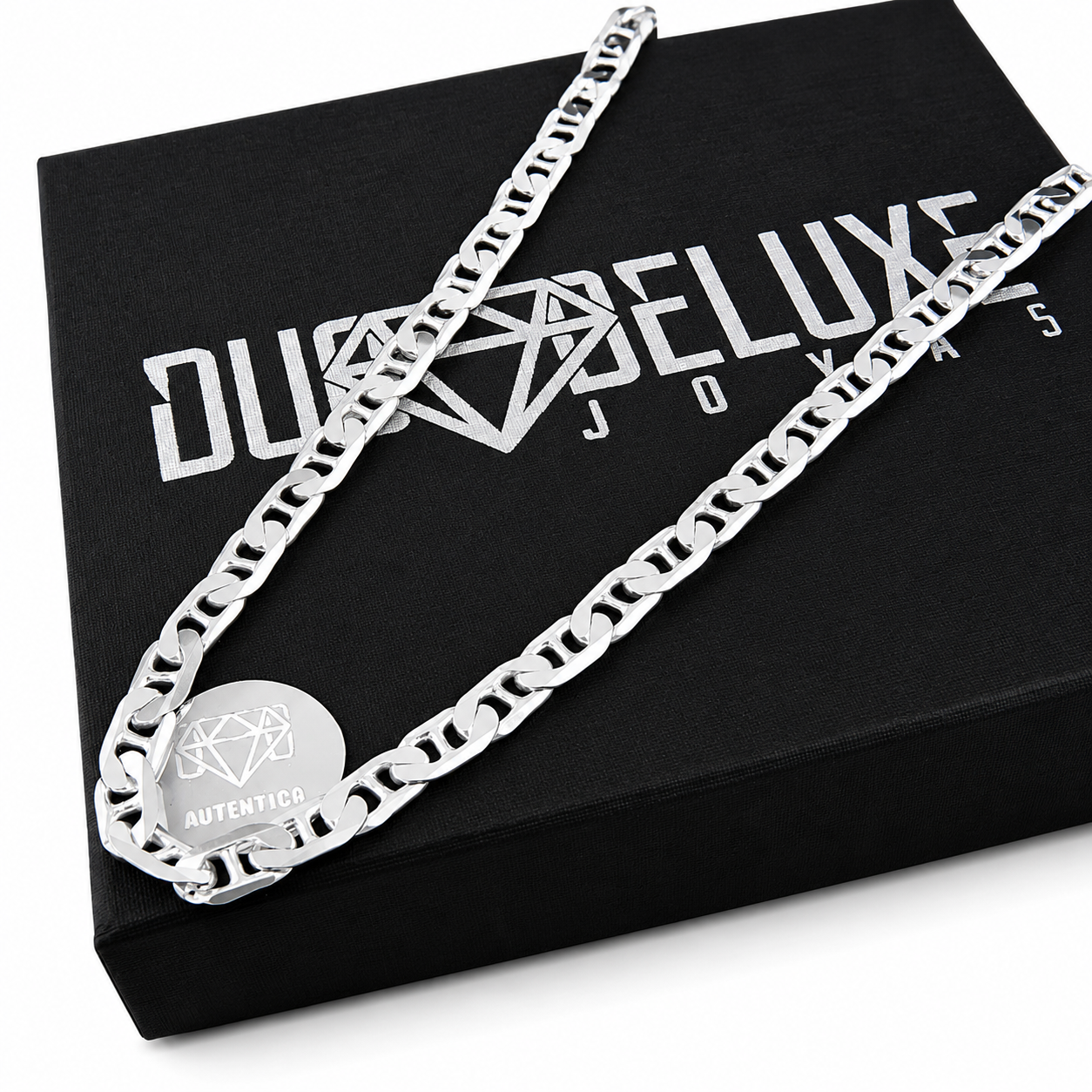 Unisex | Cadena Tejido Imperial Elegante - 4 mm x 50 cm, Collar Para Hombre Y Mujer, De Plata Autentica Ley .925, DUO DELUXE JOYAS