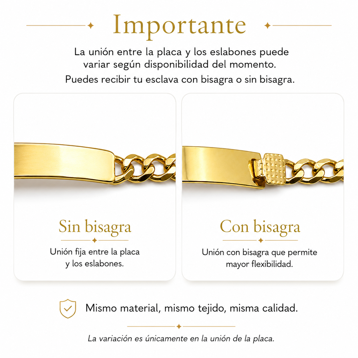 Parejas | Duo De Esclavas Tejido Figaro 3:1 Para Parejas, De Plata Autentica Ley .925 Con Baño De Oro Italiano 24k, Con Grabado, DUO DELUXE JOYAS
