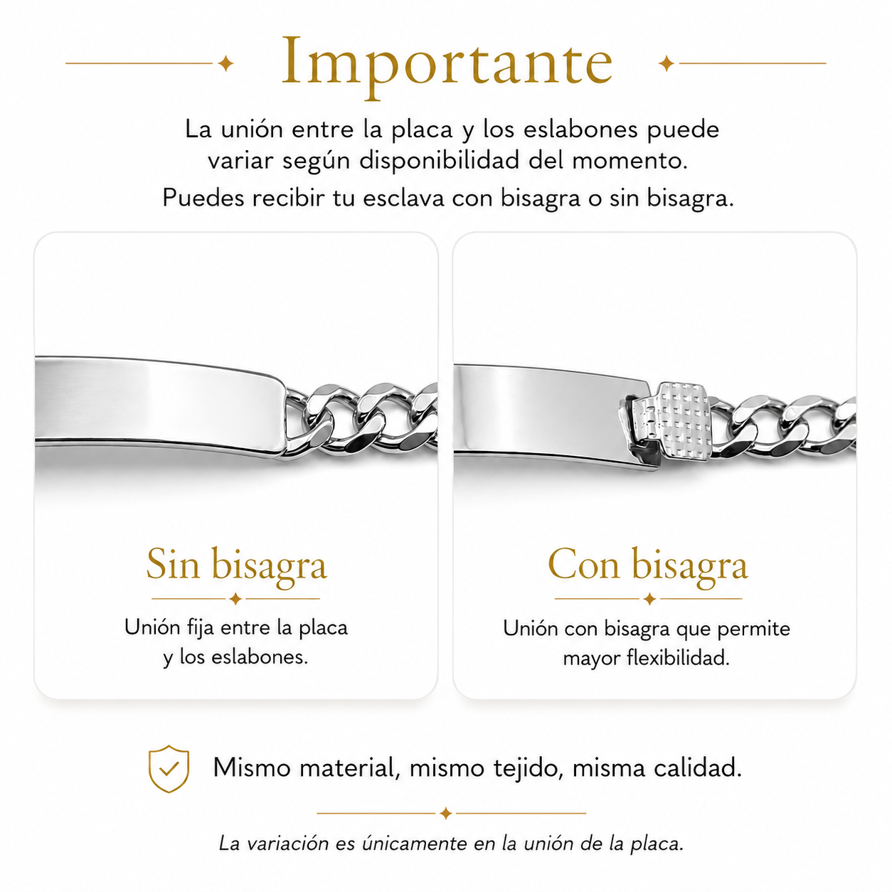 Parejas | Duo De Esclavas Tejido Barbada Cubana Lisa Para Parejas, De Plata Autentica Ley .925, Con Grabado, DUO DELUXE JOYAS