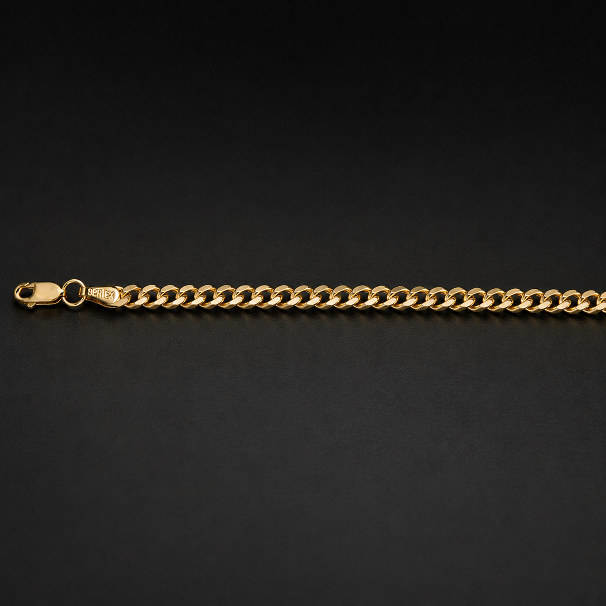 Unisex | Pulso Pulsera Tejido Barbada Cubana Lisa 4 mm, Esclava Para Hombre Y Mujer De Plata Autentica Ley .925 Con Baño De Oro Italiano 24k, DUO DELUXE JOYAS