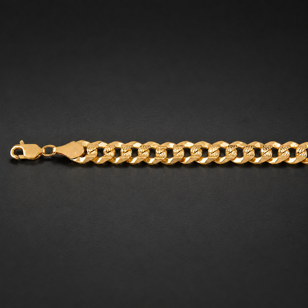 Unisex | Pulso Pulsera Tejido Barbada Cubana Diamantada 8 mm, Esclava Para Hombre Y Mujer De Plata Autentica Ley .925 Con Baño De Oro Italiano 24k, DUO DELUXE JOYAS
