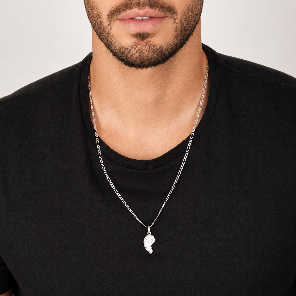 Parejas | Duo Collares Con Dijes De Corazon Personalizados Con Grabado, Para Parejas, De Plata Autentica Ley.925 DUO DELUXE JOYAS