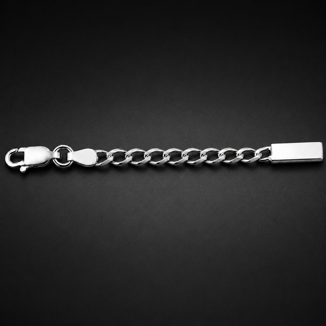 Bebé | Esclava Tejido Barbada Cubana Lisa 3 mm, Pulsera Para Bebé, De Plata Autentica Ley .925, Con Grabado, DUO DELUXE JOYAS