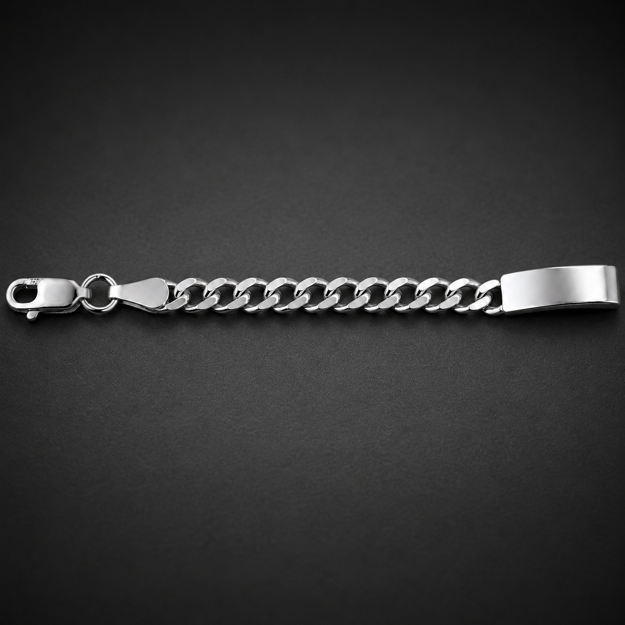 Niño | Pulsera Esclava Tejido Barbada Cubana Lisa 4 mm, Para Niño, De Plata Autentica Ley .925, Con Grabado, DUO DELUXE JOYAS
