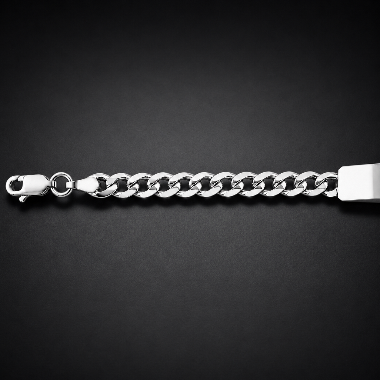 Mujer | Esclava Tejido Barbada Cubana Lisa 5 mm, Pulsera Para Mujer, De Plata Autentica Ley .925, Con Grabado, DUO DELUXE JOYAS