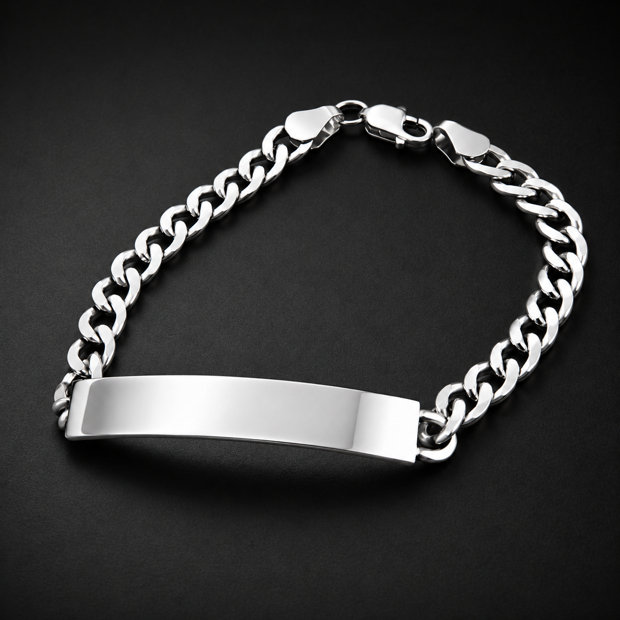 Unisex | Esclava Tejido Barbada Cubana Lisa 6 mm, Pulsera Para Hombre Y Mujer, De Plata Autentica Ley .925, Con Grabado, DUO DELUXE JOYAS