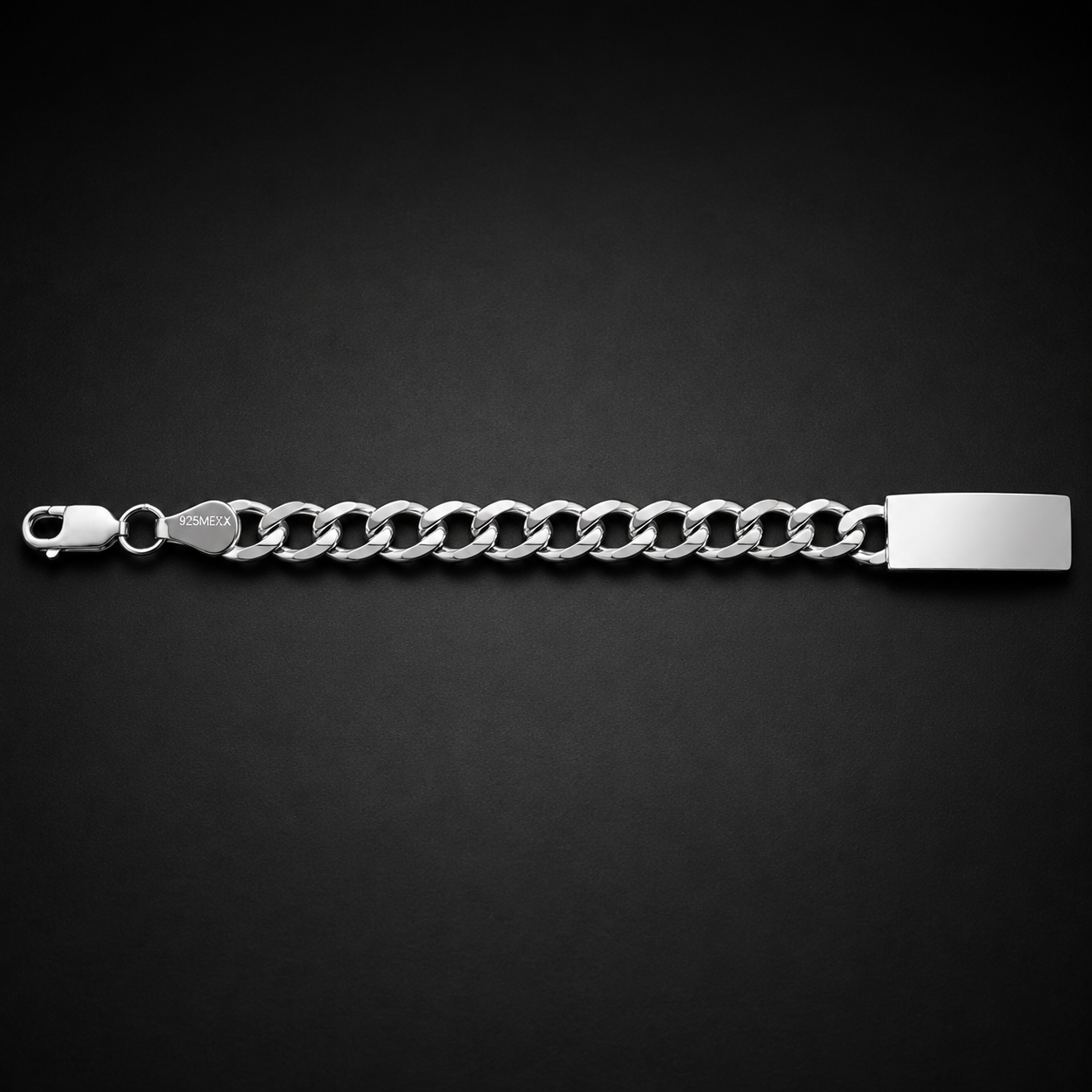 Unisex | Esclava Tejido Barbada Cubana Lisa 6 mm, Pulsera Para Hombre Y Mujer, De Plata Autentica Ley .925, Con Grabado, DUO DELUXE JOYAS