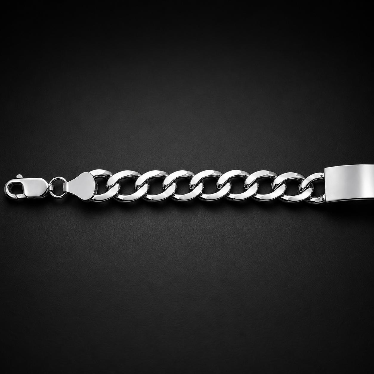 Unisex | Esclava Tejido Barbada Cubana Lisa 8 mm, Pulsera Para Hombre Y Mujer, De Plata Autentica Ley .925, Con Grabado, DUO DELUXE JOYAS
