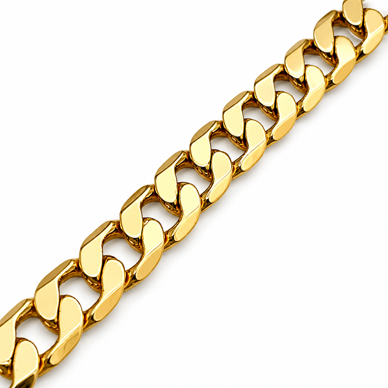 Hombre | Esclava Tejido Barbada Cubana Lisa 5 mm, Pulsera Para Hombre De Chapa de Oro 18k Premium, Con Grabado, DUO DELUXE JOYAS (Copia) (Copia)