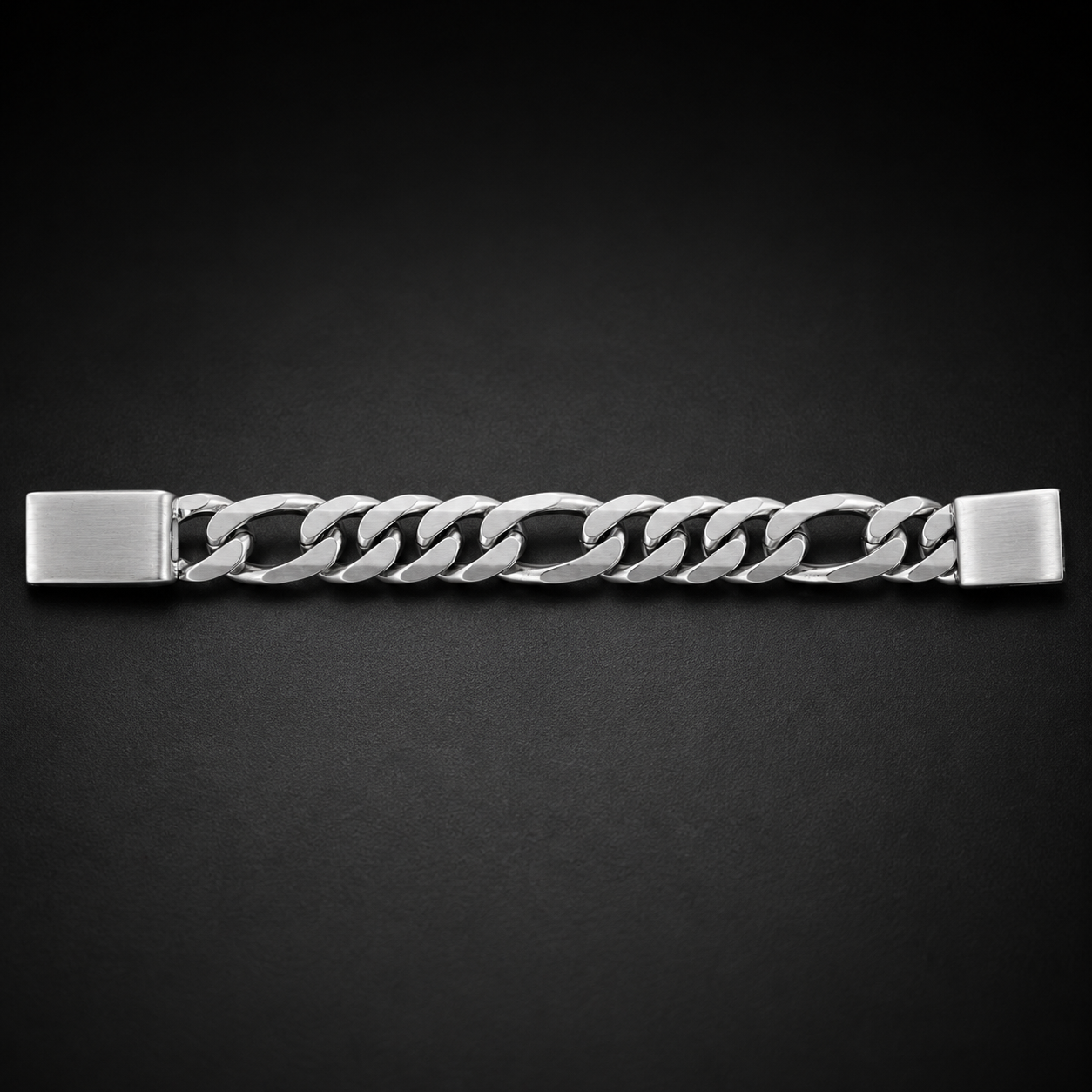 Unisex | Esclava Tejido Figaro 3:1 Lisa HM 7 mm, Pulsera Para Hombre Y Mujer, De Plata Autentica Ley .925, Con Grabado, DUO DELUXE JOYAS