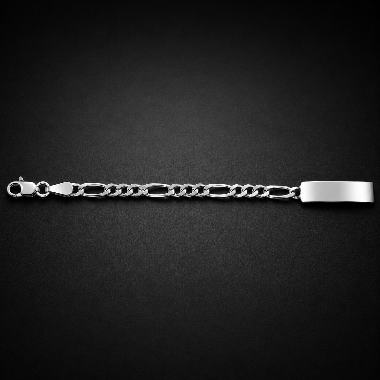 Mujer | Esclava Tejido Figaro 3:1 Lisa 3 mm, Pulsera Para Mujer, De Plata Autentica Ley .925, Con Grabado, DUO DELUXE JOYAS