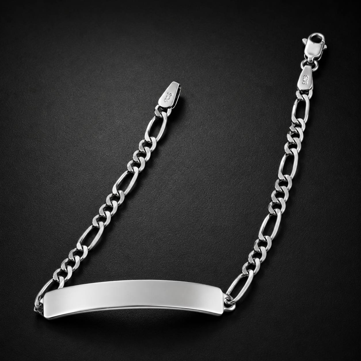 Mujer | Esclava Tejido Figaro 3:1 Lisa 3 mm, Pulsera Para Mujer, De Plata Autentica Ley .925, Con Grabado, DUO DELUXE JOYAS