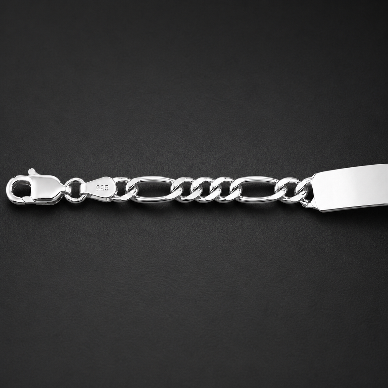 Bebé | Esclava Tejido Figaro 3:1 Lisa 4 mm, Pulsera Para Bebé, De Plata Autentica Ley .925, Con Grabado, DUO DELUXE JOYAS