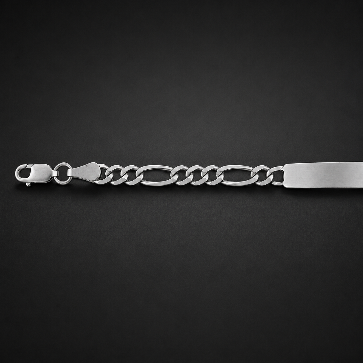 Niño | Pulsera Esclava Tejido Figaro 3:1 Lisa 4 mm, Para Niño, De Plata Autentica Ley .925, Con Grabado, DUO DELUXE JOYAS