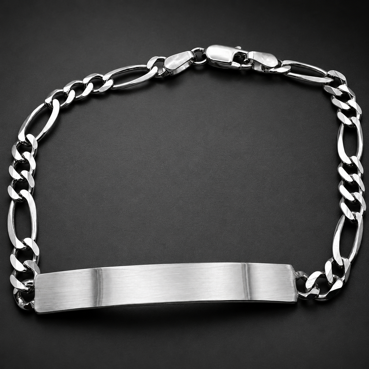 Mujer | Esclava Tejido Figaro 3:1 Lisa 4 mm, Pulsera Para Mujer, De Plata Autentica Ley .925, Con Grabado, DUO DELUXE JOYAS