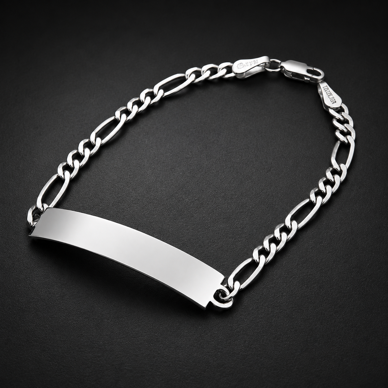 Unisex | Esclava Tejido Figaro 3:1 Lisa 4 mm, Pulsera Para Hombre Y Mujer, De Plata Autentica Ley .925, Con Grabado, DUO DELUXE JOYAS