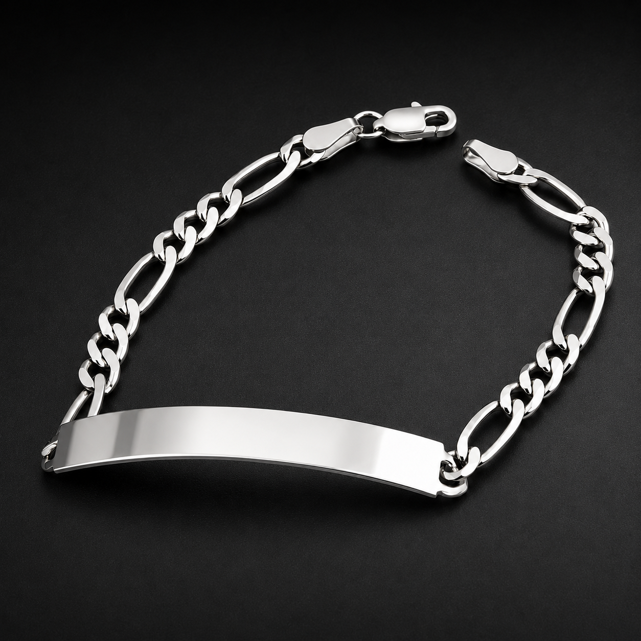 Unisex | Esclava Tejido Figaro 3:1 Lisa 5 mm, Pulsera Para Hombre Y Mujer, De Plata Autentica Ley .925, Con Grabado, DUO DELUXE JOYAS