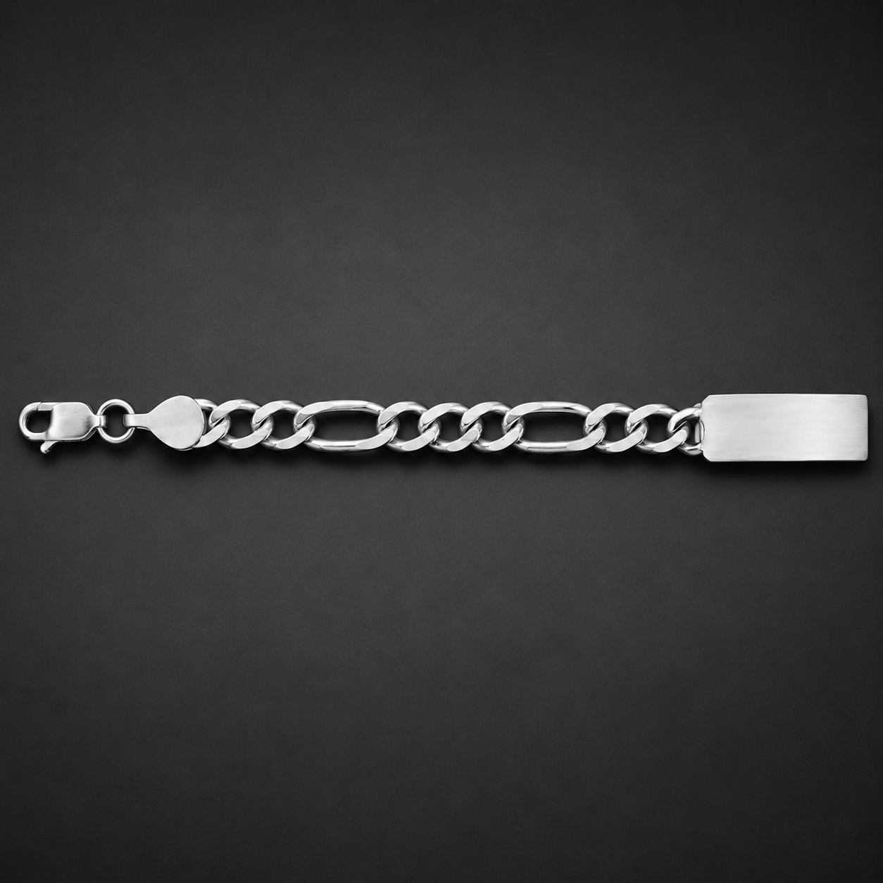 Unisex | Esclava Tejido Figaro 3:1 Lisa 6 mm, Pulsera Para Hombre Y Mujer, De Plata Autentica Ley .925, Con Grabado, DUO DELUXE JOYAS