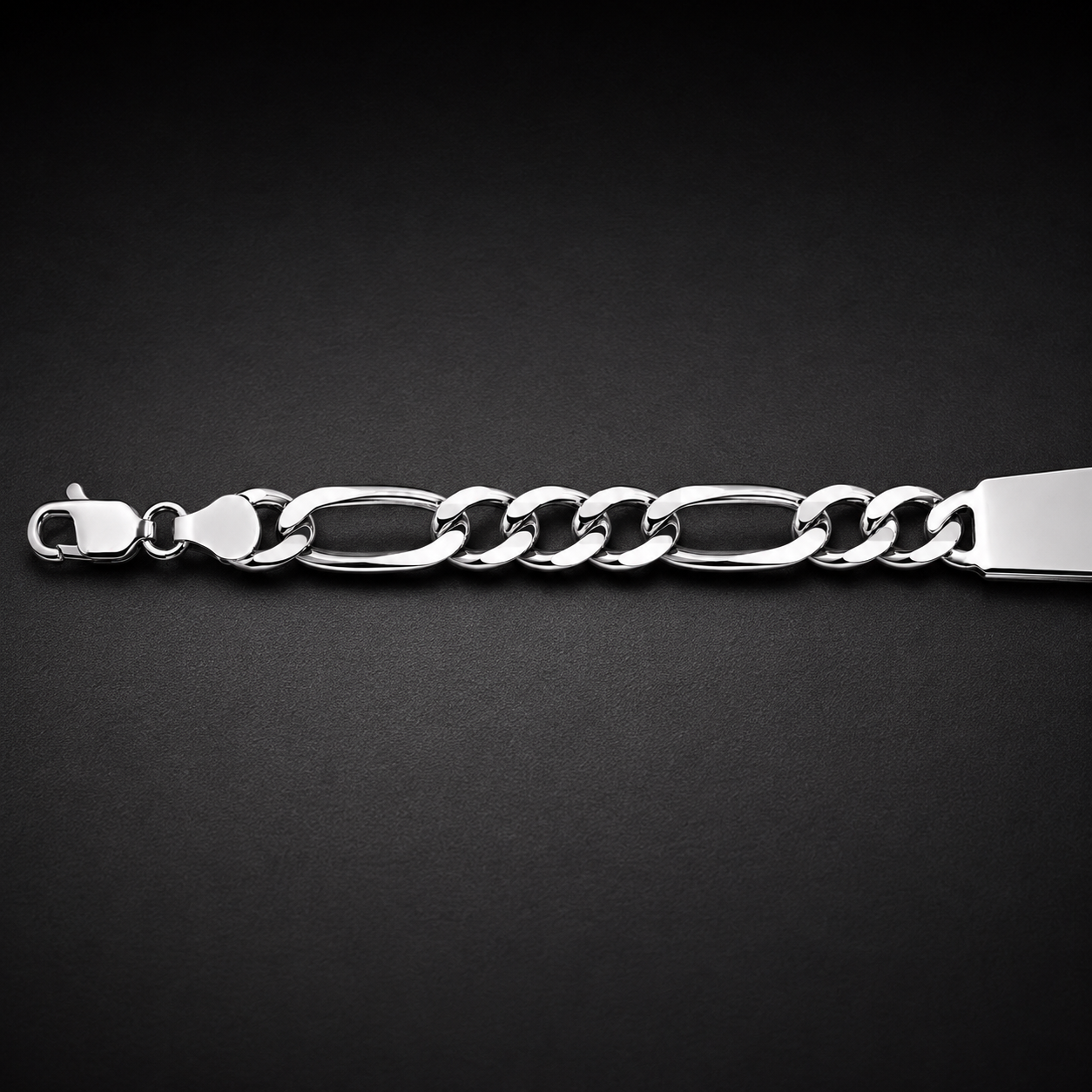 Unisex | Esclava Tejido Figaro 3:1 Lisa 7 mm, Pulsera Para Hombre Y Mujer, De Plata Autentica Ley .925, Con Grabado, DUO DELUXE JOYAS