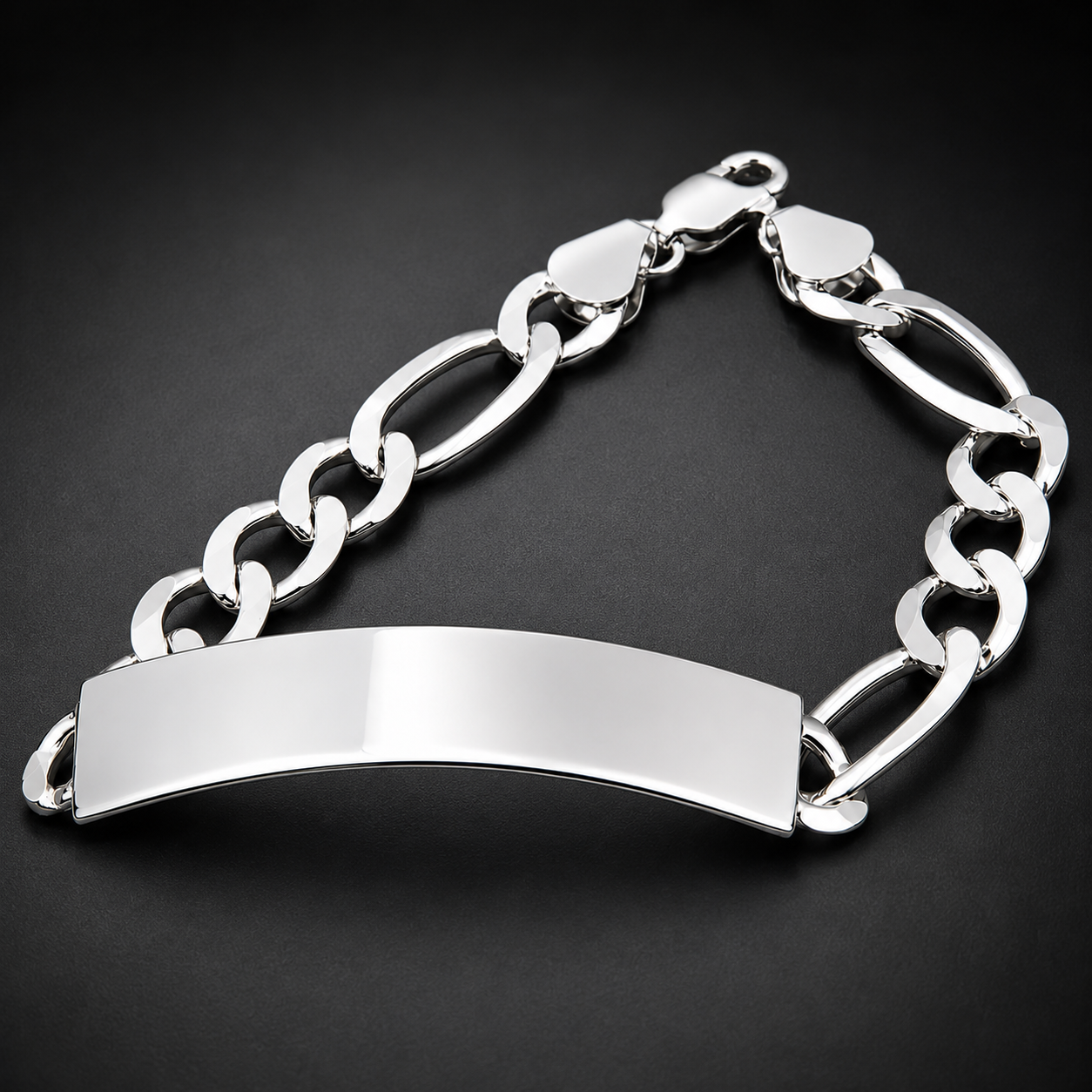 Unisex | Esclava Tejido Figaro 3:1 Lisa 8 mm, Pulsera Para Hombre Y Mujer, De Plata Autentica Ley .925, Con Grabado, DUO DELUXE JOYAS