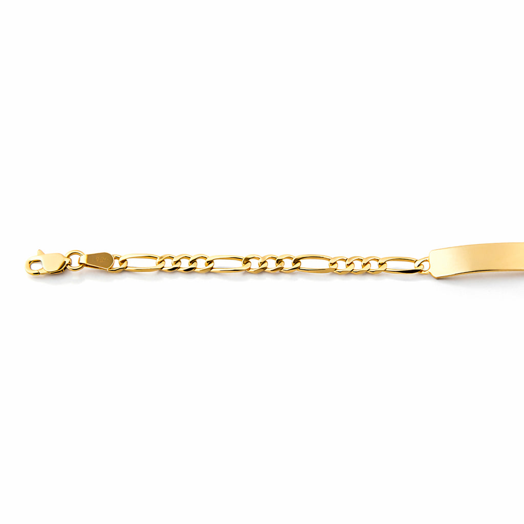 Mujer | Esclava Tejido Figaro 3:1 Lisa 3 mm, Pulsera Para Mujer, De Plata Autentica Ley .925 Con Baño De Oro Italiano 24k, Con Grabado, DUO DELUXE JOYAS
