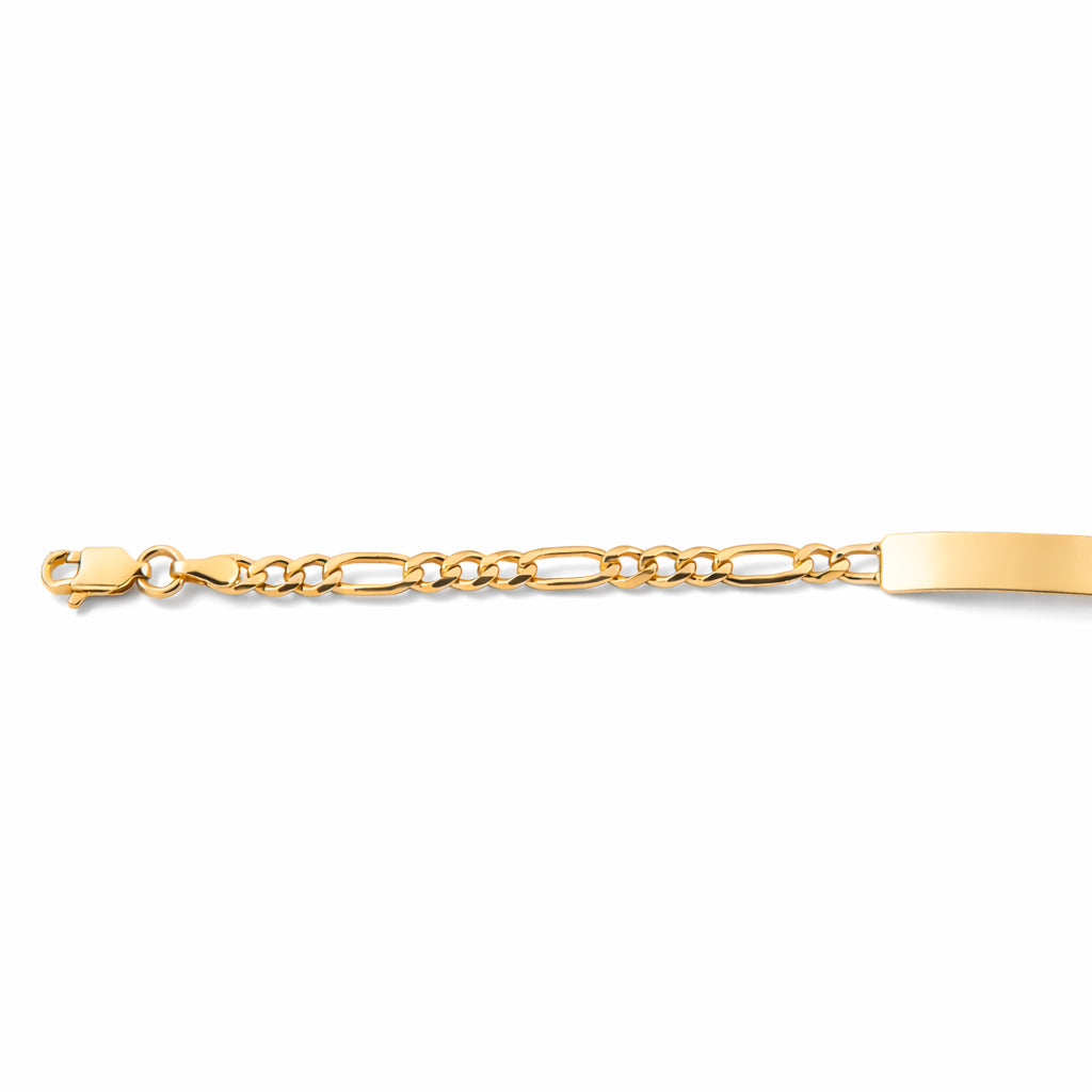 Parejas | Duo De Esclavas Tejido Figaro 3:1 Para Parejas, De Plata Autentica Ley .925 Con Baño De Oro Italiano 24k, Con Grabado, DUO DELUXE JOYAS