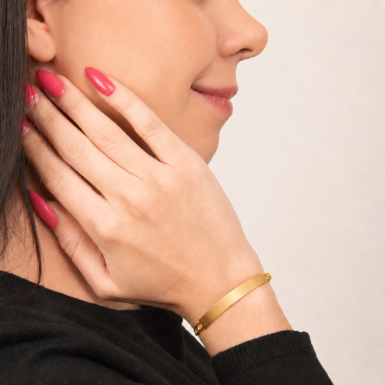 Unisex | Esclava Tejido Figaro 3:1 Lisa 5 mm, Pulsera Para Hombre Y Mujer, De Plata Autentica Ley .925 Con Baño De Oro Italiano 24k, Con Grabado, DUO DELUXE JOYAS