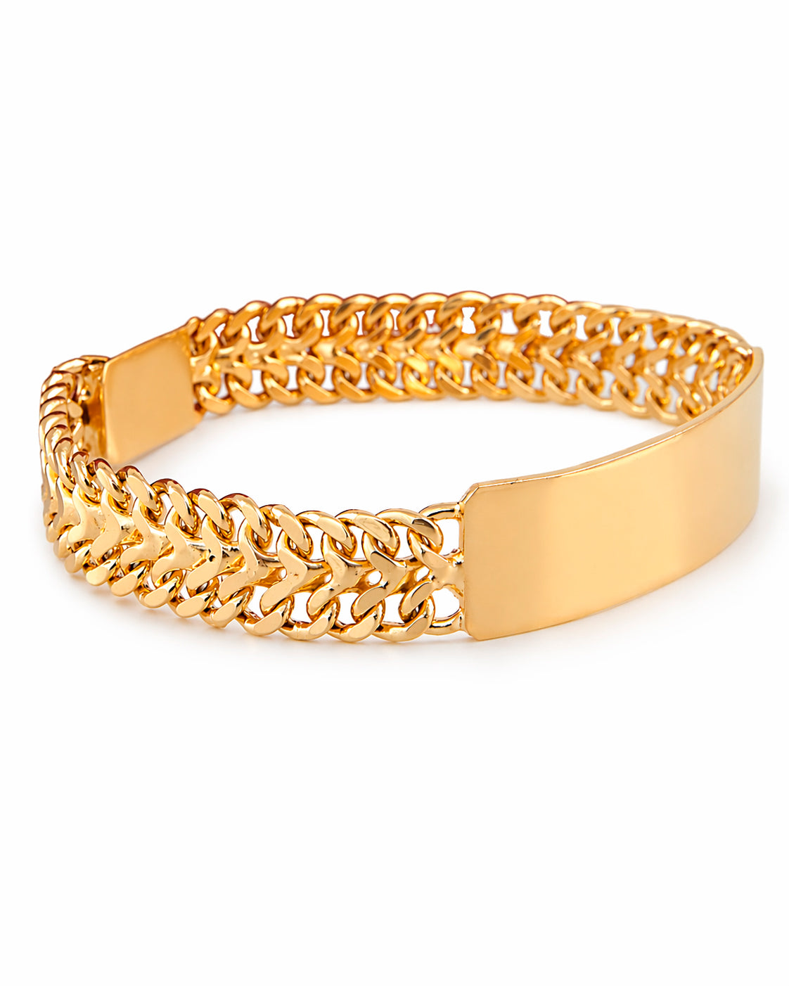 Unisex | Esclava Tejido Cubana Petatillo 10 mm, Pulsera Para Hombre Y Mujer, De Plata Autentica Ley .925 Con Baño De Oro Italiano 24k, Con Grabado, DUO DELUXE JOYAS