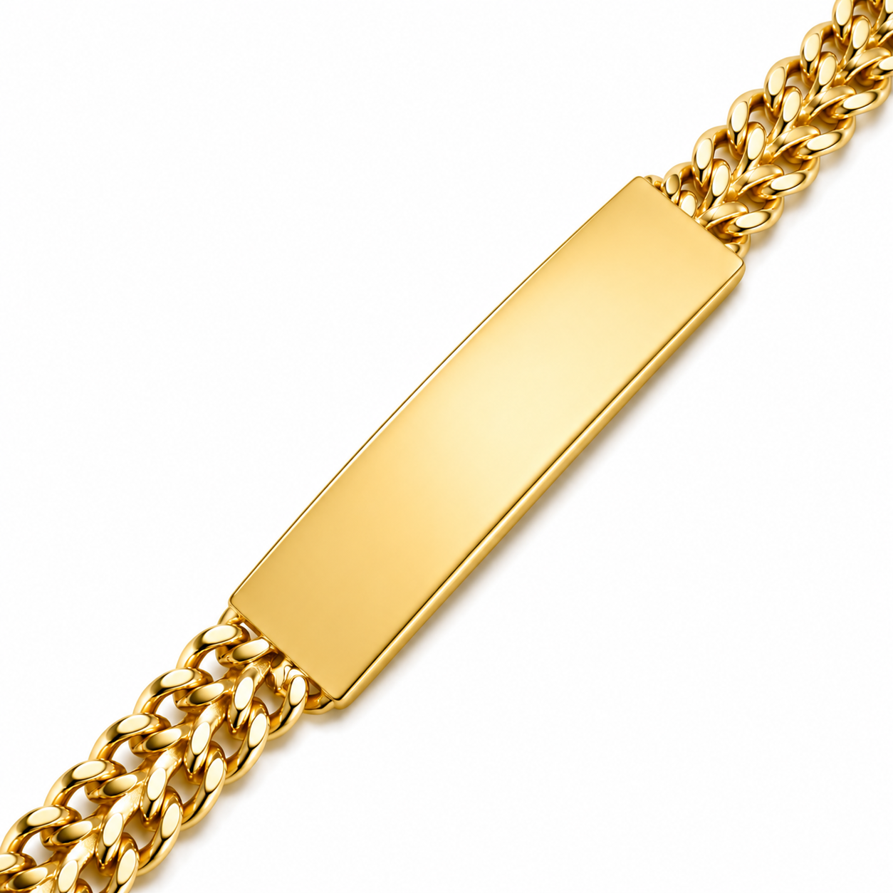 Hombre | Esclava Tejido Cubana Petatillo 7 mm, Pulsera Para Hombre De Chapa de Oro 18k Premium, Con Grabado, DUO DELUXE JOYAS (Copia) (Copia) (Copia) (Copia)
