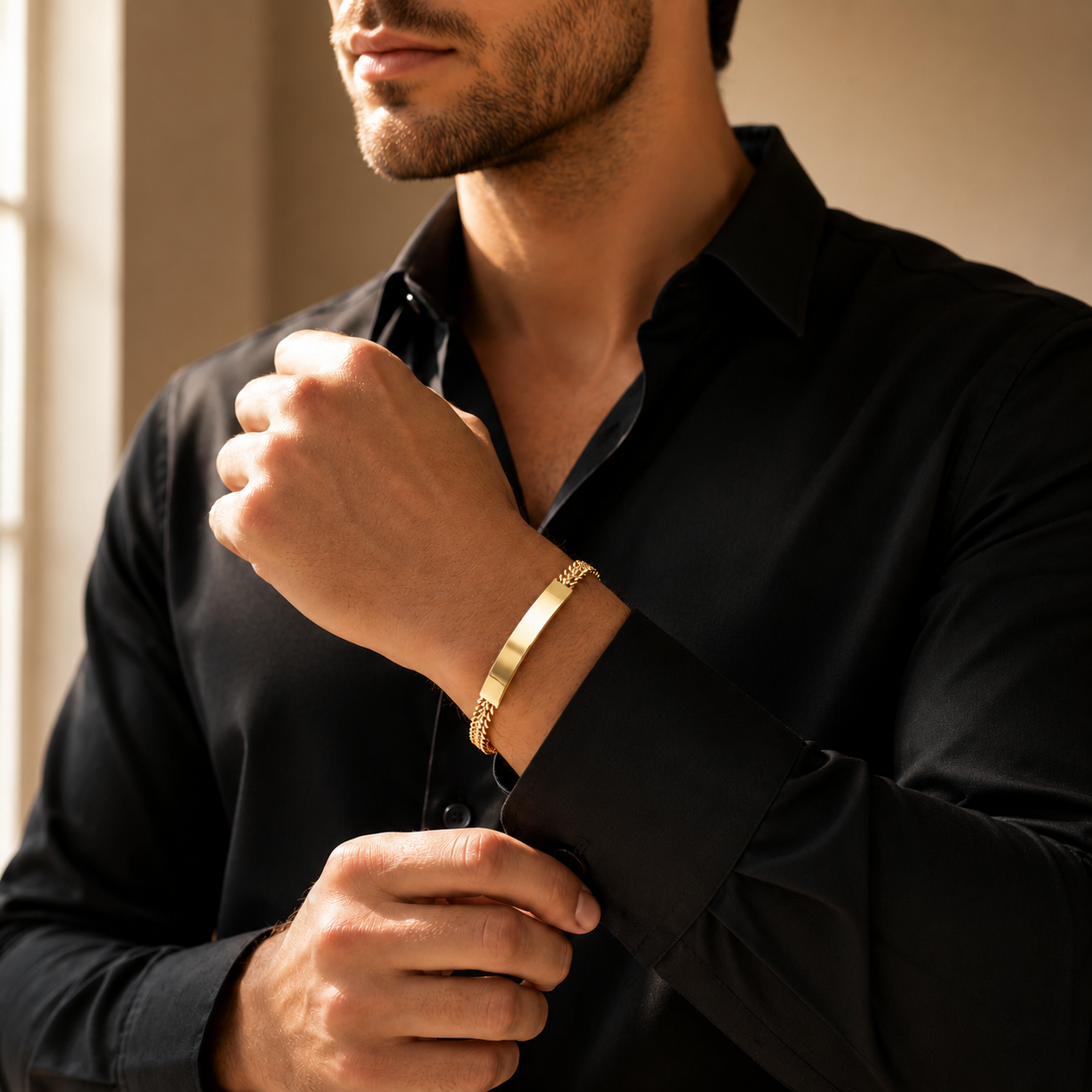 Hombre | Esclava Tejido Cubana Petatillo 7 mm, Pulsera Para Hombre De Chapa de Oro 18k Premium, Con Grabado, DUO DELUXE JOYAS (Copia) (Copia) (Copia) (Copia)