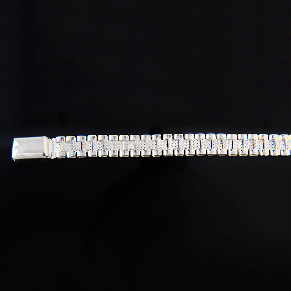 Pulsera Esclava Tejido Rolex Elegante 6 mm, Plata Ley .925, Para Hombre y Mujer | DUO DELUXE JOYAS
