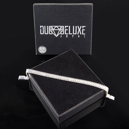 Pulsera Esclava Tejido Rolex Elegante 6 mm, Plata Ley .925, Para Hombre y Mujer | DUO DELUXE JOYAS