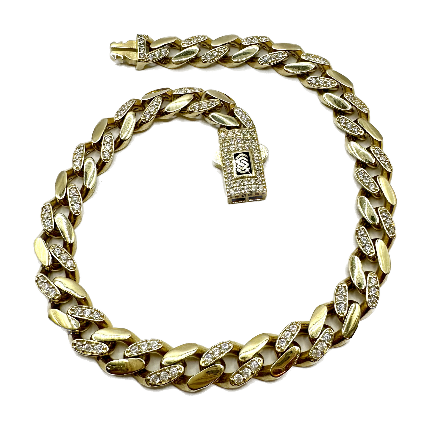 Unisex I Pulsera Tejido Cubano Diamantado Liso 1 - 7 mm – Unisex – Oro Autentico 10k