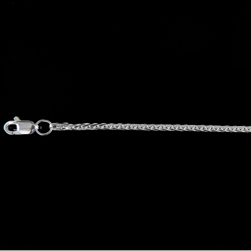 Mujer | Cadena Tejido Espiga - 2 mm x 45 cm, Collar Gargantilla Para Mujer, De Plata Autentica Ley .925, DUO DELUXE JOYAS