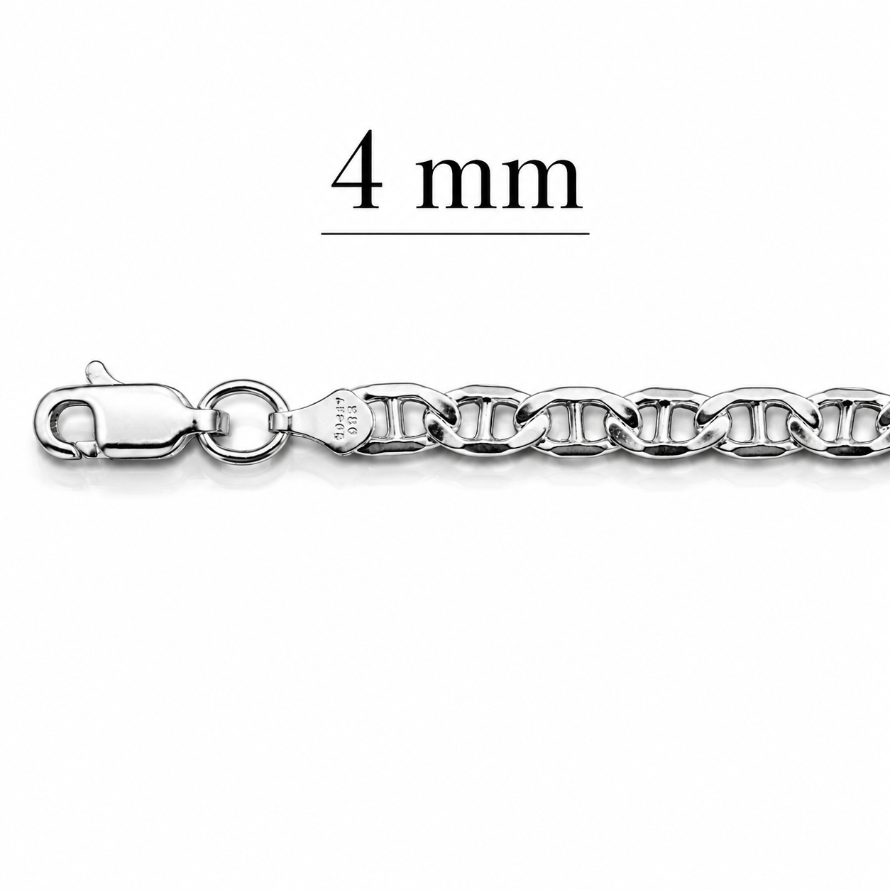Unisex | Cadena Tejido Imperial Elegante - 4 mm x 50 cm, Collar Para Hombre Y Mujer, De Plata Autentica Ley .925, DUO DELUXE JOYAS