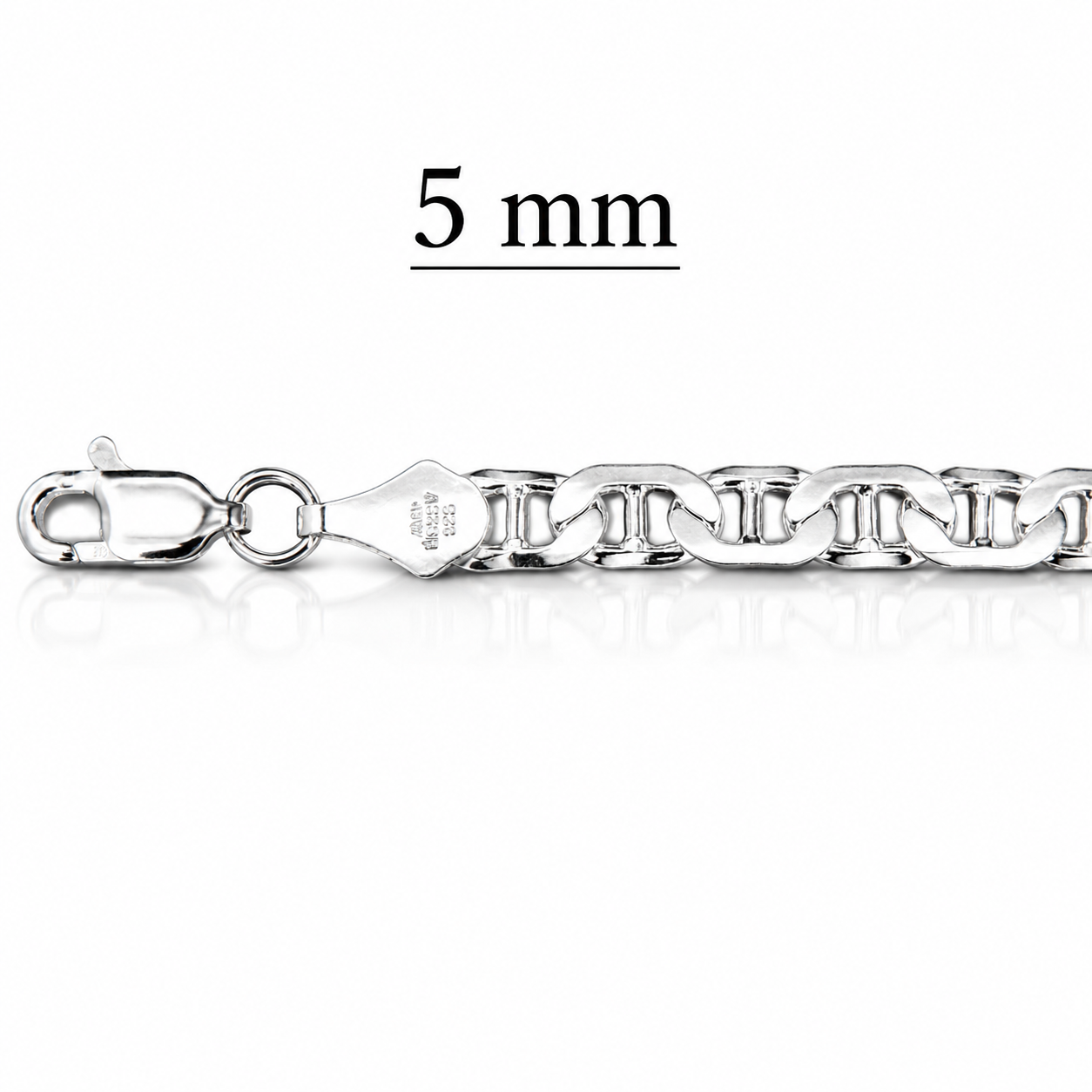 Unisex | Cadena Tejido Imperial Elegante - 5 mm x 60 cm, Collar Para Hombre Y Mujer, De Plata Autentica Ley .925, DUO DELUXE JOYAS