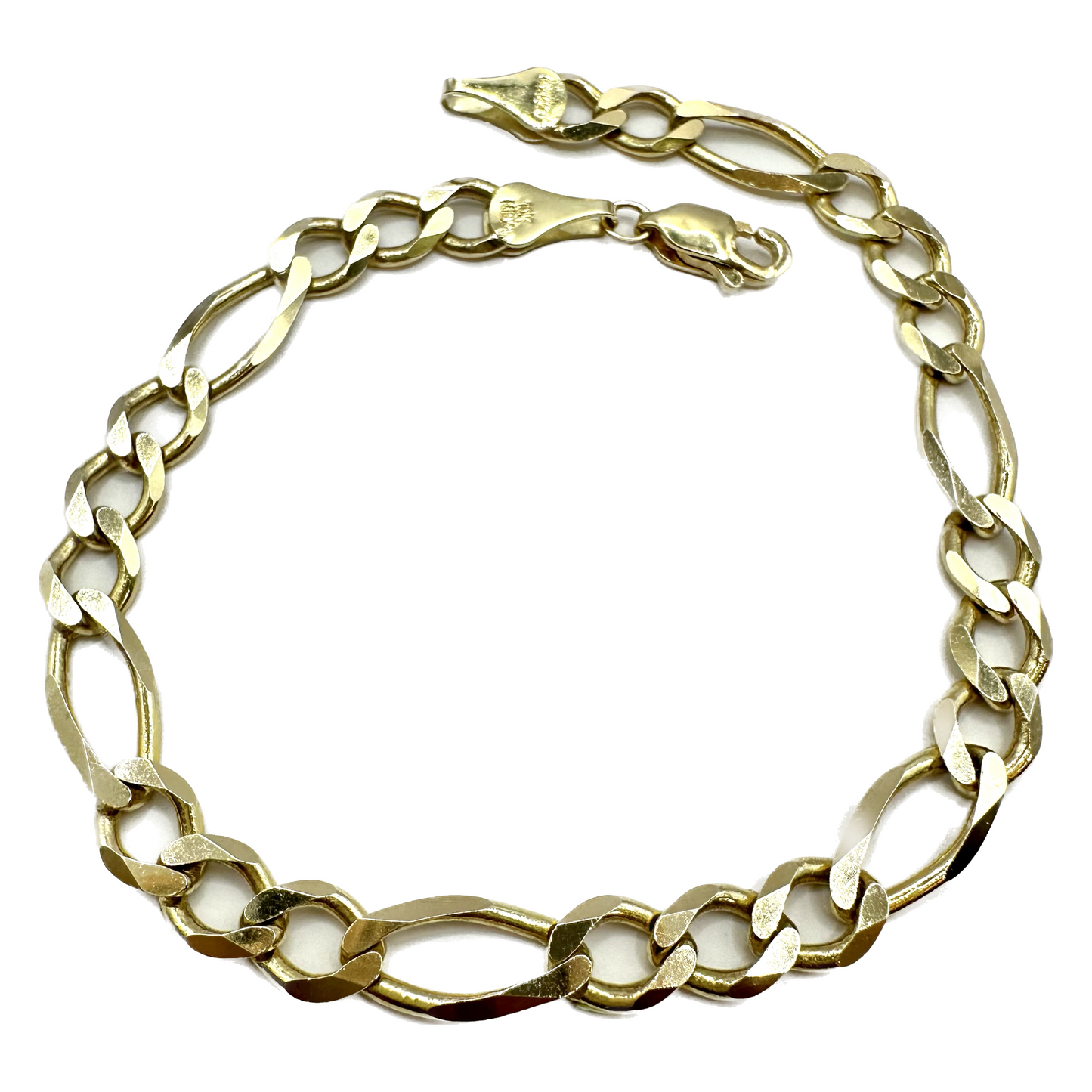 Unisex I Pulsera Tejido Cartier Abierto Liso 4 - 7 mm – Unisex – Oro Autentico 10k