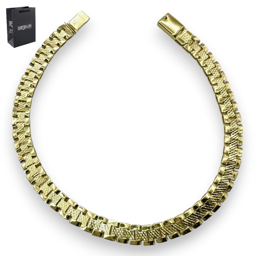Pulsera Esclava Tejido Rolex Elegante 6 mm, Plata Ley .925, Para Hombre y Mujer | DUO DELUXE JOYAS