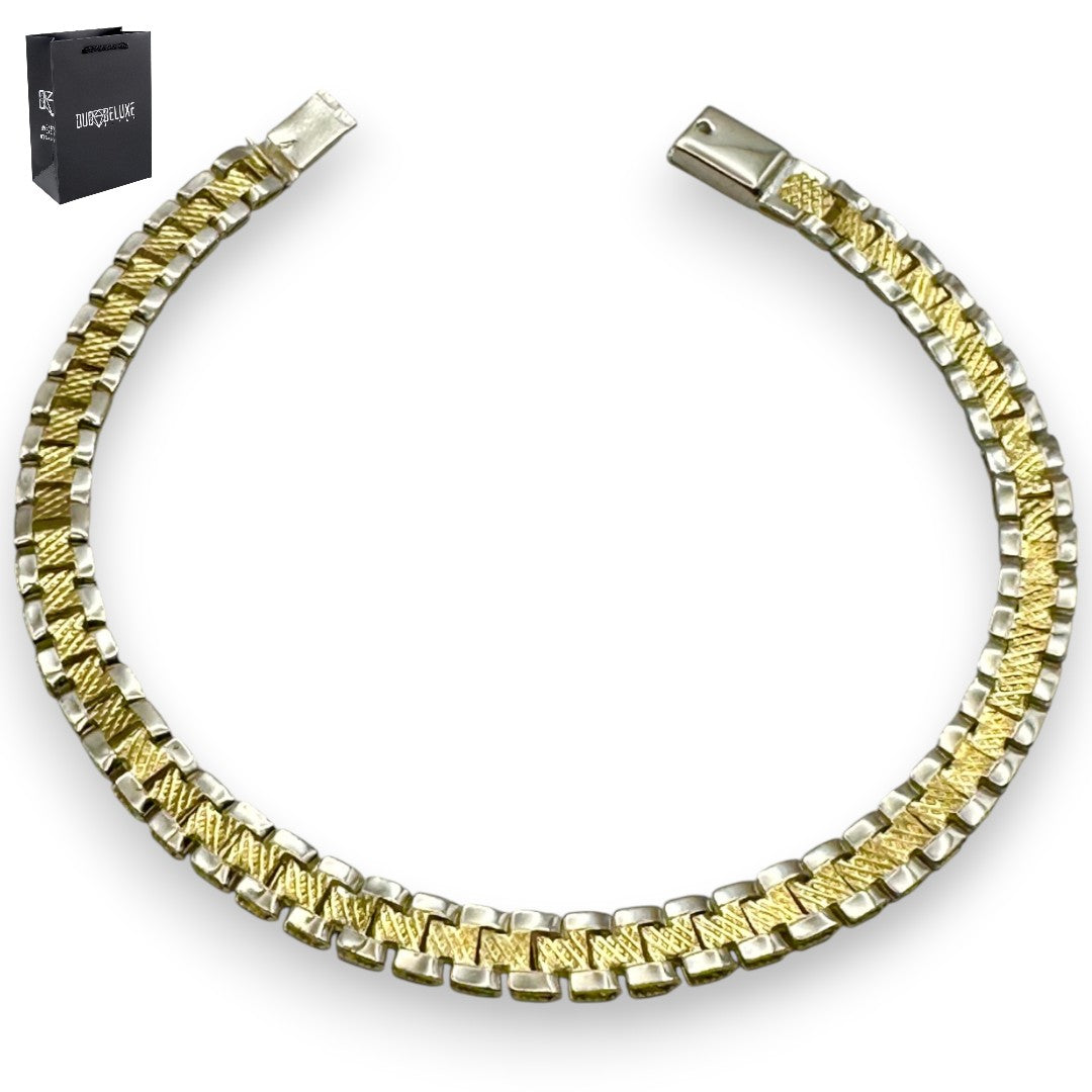 Pulsera Esclava Tejido Rolex Elegante 6 mm, Plata Ley .925, Para Hombre y Mujer | DUO DELUXE JOYAS
