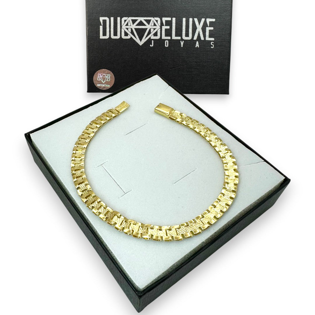 Pulsera Esclava Tejido Rolex Elegante 6 mm, Plata Ley .925, Para Hombre y Mujer | DUO DELUXE JOYAS