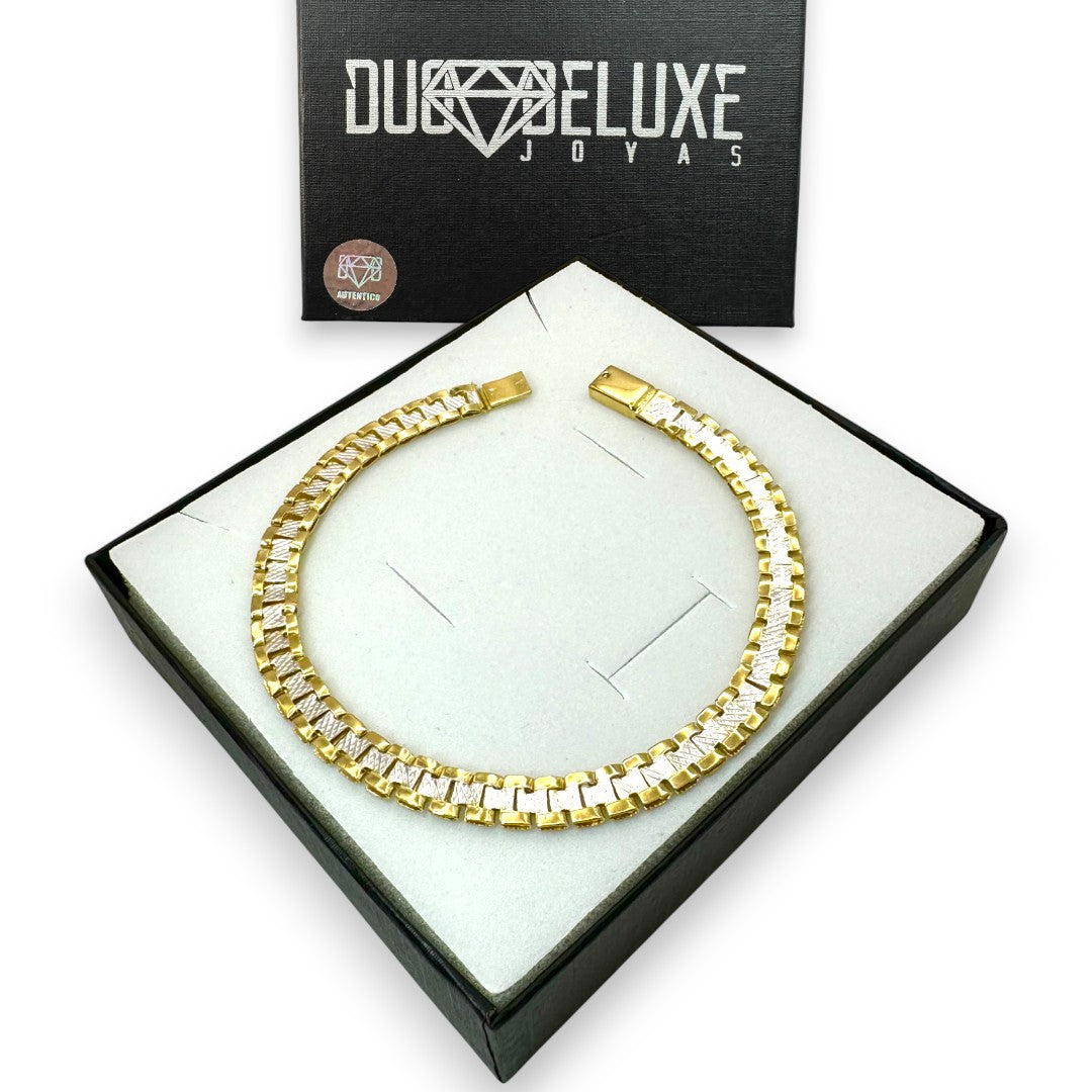Pulsera Esclava Tejido Rolex Elegante 6 mm, Plata Ley .925, Para Hombre y Mujer | DUO DELUXE JOYAS