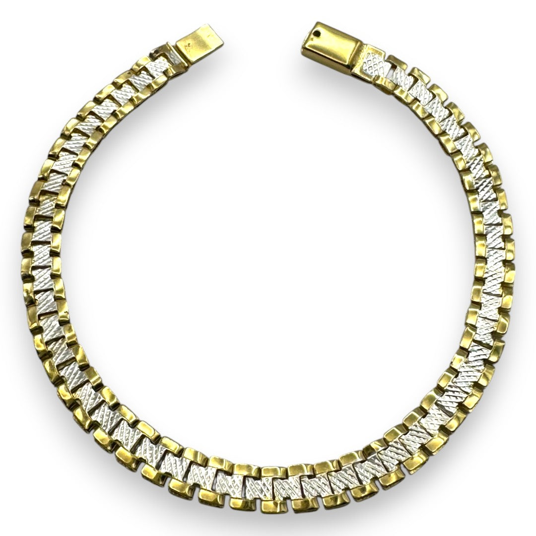 Pulsera Esclava Tejido Rolex Elegante 6 mm, Plata Ley .925, Para Hombre y Mujer | DUO DELUXE JOYAS