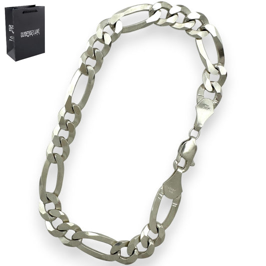 Pulsera Esclava Cartier Figaro Lisa, Plata Ley .925, Para Hombre y Mujer | DUO DELUXE JOYAS