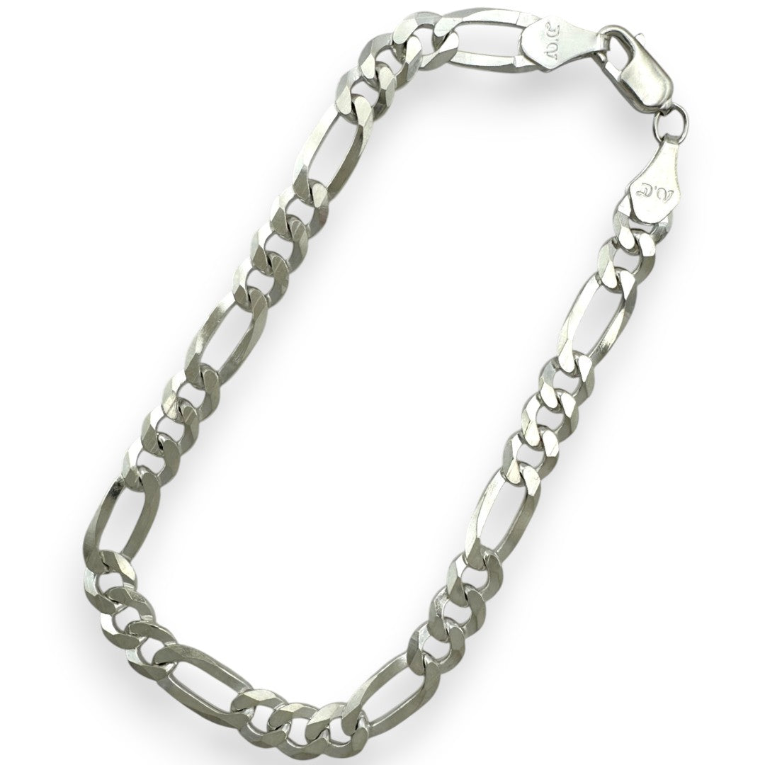 Unisex | Pulso Pulsera Tejido Cartier Figaro 3:1 Lisa 6 mm, Esclava Para Hombre Y Mujer De Plata Autentica Ley .925, DUO DELUXE JOYAS