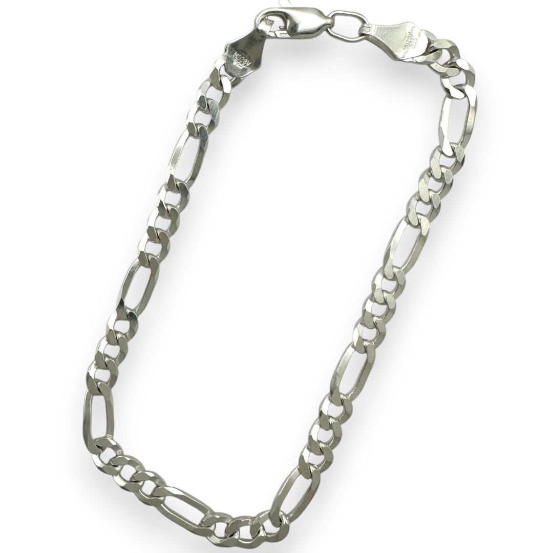 Unisex | Pulso Pulsera Tejido Cartier Figaro 3:1 Lisa 5 mm, Esclava Para Hombre Y Mujer De Plata Autentica Ley .925, DUO DELUXE JOYAS