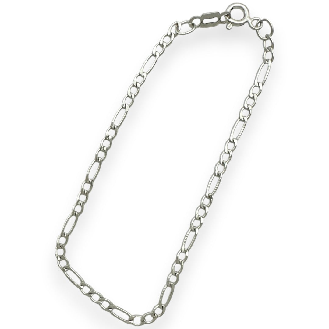 Mujer | Pulso Pulsera Tejido Cartier Figaro 3:1 Lisa 2 mm, Esclava Para Mujer De Plata Autentica Ley .925, DUO DELUXE JOYAS