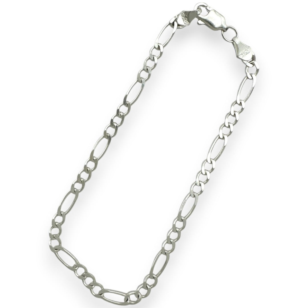 Unisex | Pulso Pulsera Tejido Cartier Figaro 3:1 Lisa 3 mm, Esclava Para Hombre Y Mujer De Plata Autentica Ley .925, DUO DELUXE JOYAS
