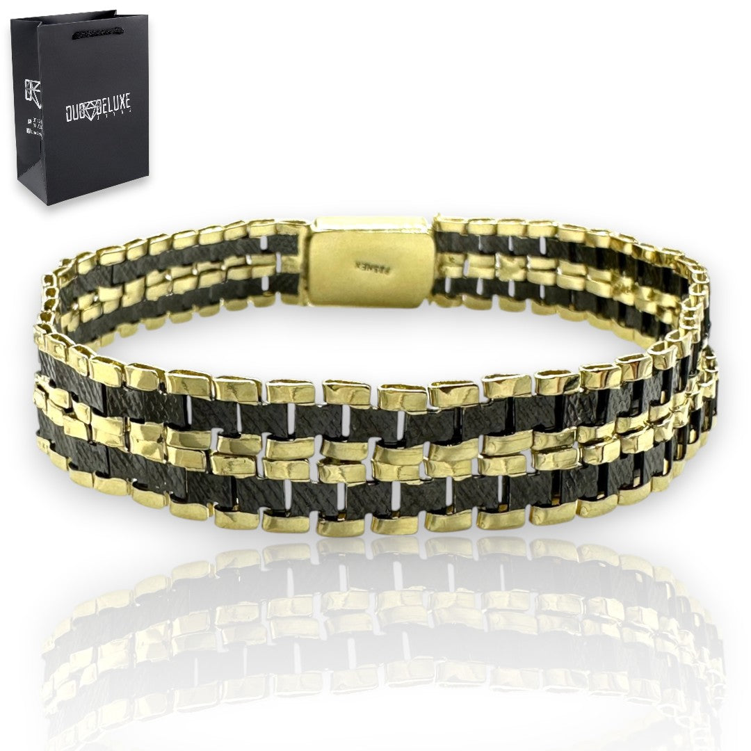 Pulsera Esclava Tejido Rolex Elegante 12 mm, Plata Ley .925, Para Hombre y Mujer | DUO DELUXE JOYAS